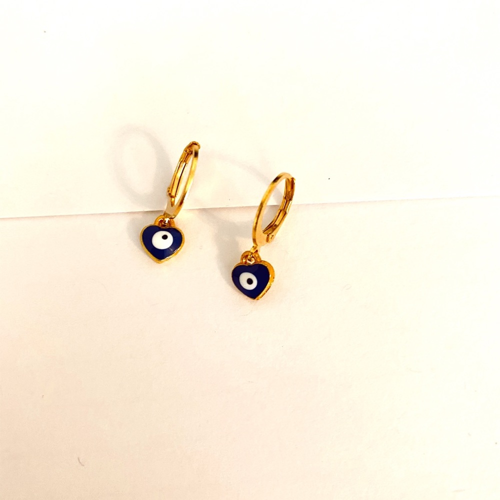 blue evil eye earrings